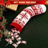 6 Pack 18 Inch Knit Stockings Large Rustic Yarn Xmas Stockings Snowflake Snowman Reindeer Holiday Decorations - 4 of 4