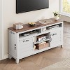 Modern TV Stand for 65 Inch, TV Semi-Open Double Door Cabinet with Adjustable Shelves, Entertainment Center with 8 Storage Compartments for Home - 4 of 4