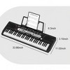 Electronic Keyboards Piano 61 Key, Portable Keyboards Piano with Microphone, Holder, Note Stickers for Beginners - 2 of 4