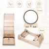 APRILSOUL 41in Wood and Wood Color Cat Exercise Wheel for Indoor Cats, Cat Running Wheel with Carpeted Runway - 3 of 4