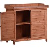 Solid Wood Patio Tool Sheds Outdoor Storage Shed with Lockable Doors - The Pop Home - 2 of 4