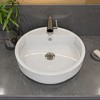 ALFI ABC702 White 19Inch Round Semi Recessed Ceramic Sink with Faucet Hole - 2 of 4