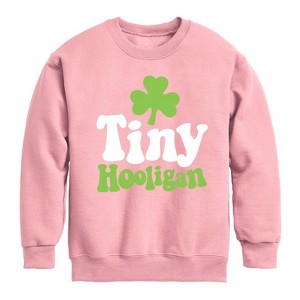 Boys' - Instant Message - St. Patrick's Day Tiny Hooligan Graphic Long Sleeve Fleece Sweatshirt - 1 of 3