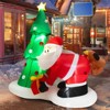 Tangkula 7 FT Inflatable Christmas Tree and Santa Claus Blow up Christmas Tree with Santa Gift Box & Dog - 4 of 4