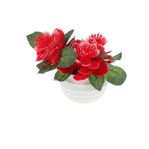 Unique Bargains Artificial Plants 3-Piece Spiral Lotus Plastic 4.33"x4.33"x4.33" 1 Pcs - 1 of 4