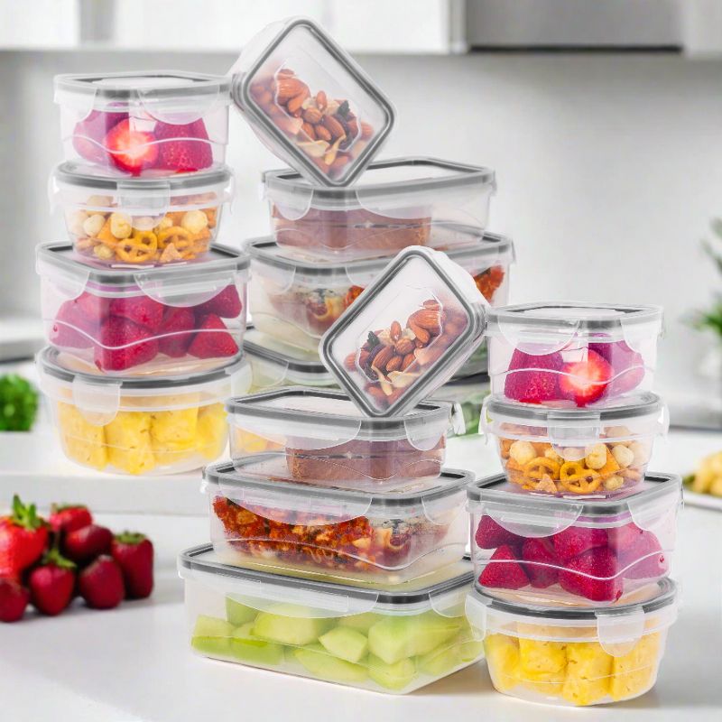 Lexi Home Plastic Containers with Snap Lock Lids (Set of 16), 4 of 6