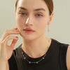 Bearfruit Jewelry Sterling Silver Dari Onyx Flower Necklace - 4 of 4