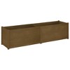 vidaXL Solid Wood Pine Garden Planter 78.7"x19.7"x19.7"- Durable, Weather-Resistant Honey Brown Raised Bed for Outdoor Planting - 2 of 4