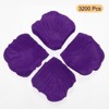Unique Bargains Silk Realistic Appearance Artificial Flower Rose Petals 2x2 Inch 3200 Pcs Purple&Blue - 3 of 3