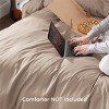 3 pieces Duvet Cover Soft Double Brushed Bedding Set for Kids & Adults Zipper Closure - 2 of 4