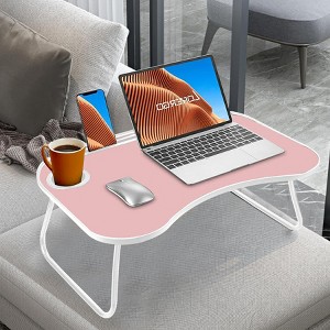 KTMBDW Laptop Bed Desk, Foldable Lap Table, Portable Study Table, Laptop Stand with Cup Holder & Tablet Slot for Working Writing & Drawing - 1 of 4