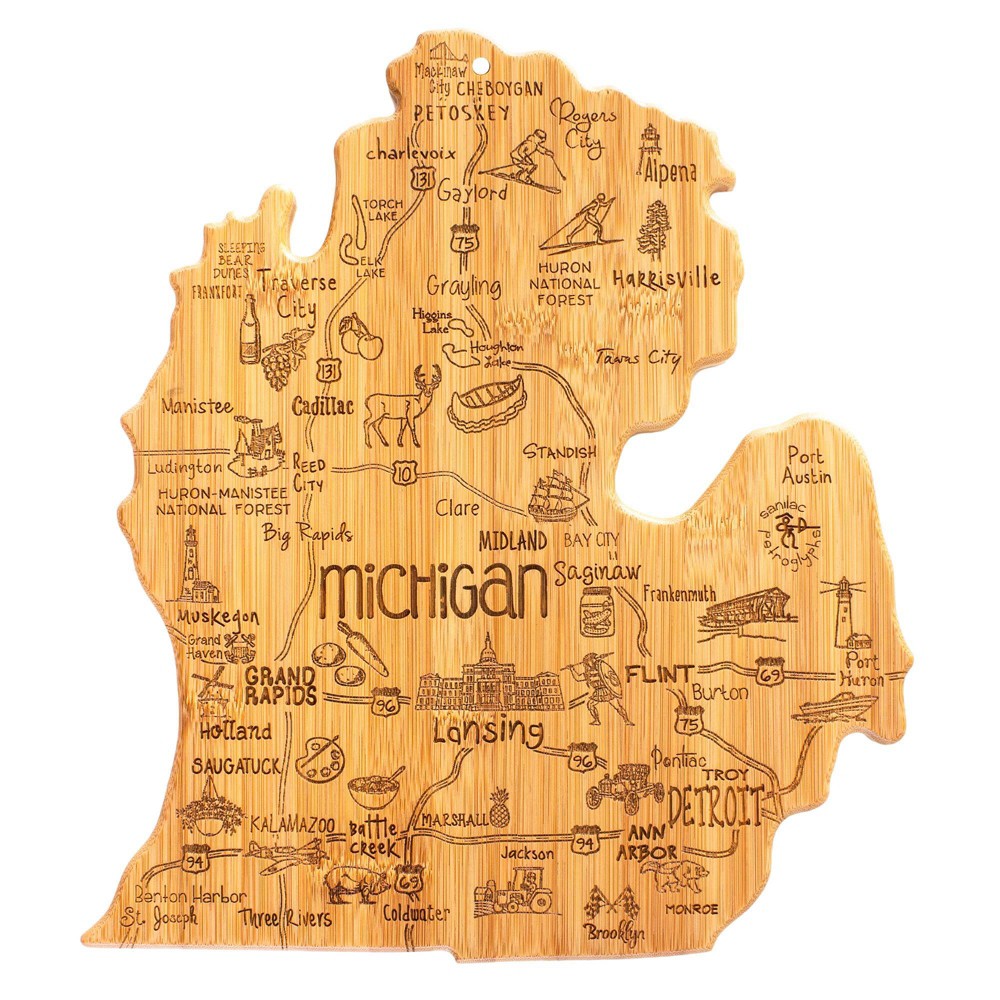 Photos - Chopping Board / Coaster Totally Bamboo Destination Michigan  Serving and Cutting Board(Mitten)