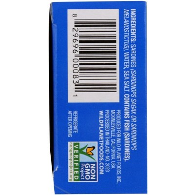 Wild Sardines in Water with Sea Salt - 12ct Case