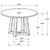 Coaster Home Furnishings Skylark Round End Table with Marble-Like Top Letizia and Light Oak - 4 of 4