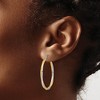 Black Bow Jewelry 2.5mm, Twisted Hoop Earring in 14k Gold and Rhodium 35mm (1 3/8 Inch) - 3 of 4