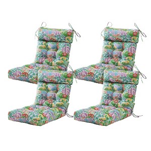 ARTPLAN Patio Chair Cushion,Tufted Adirondack Outdoor Chair Cushion,Wicker High Back Outdoor Seat Cushion,Set of 4,21"X21"X4" (4 Pack) - 1 of 4