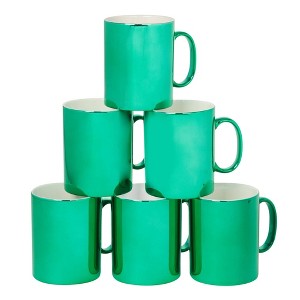 Certified International Set of 6 Holiday Lights 16oz Mugs Green - 1 of 3