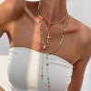 4-Piece Cross Necklace Set for Women, Bohemian Bead & Pearl Y-Pendant Layered Collection - 2 of 4