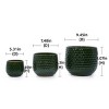 Syemin Planters 3 Pieces Ceramic Flowerpot with Drainage Hole for Plants, Modern Planter for Patio, Garden or Windowsills, Green, 9.45"*9.45"*8.07" - 3 of 4
