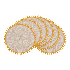 REGALWOVEN Polyester Heat Resistant Wipeable Placemats 15 x 15 Inch 6 Pcs - 1 of 4