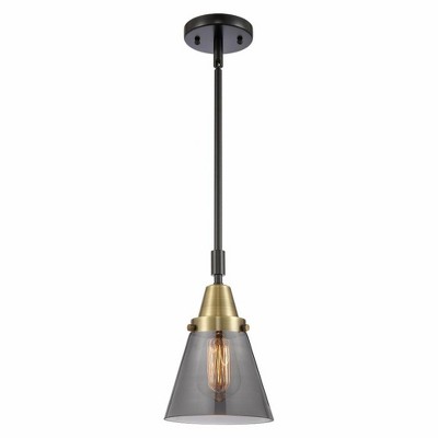 Cone - 1 Light Stem Hung Mini Pendant In Industrial Style-9.13 Inches Tall and 6 Inches Wide