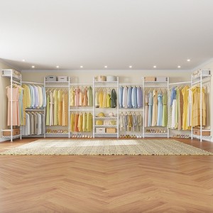 Timate U4 U Shape Garment Rack Heavy Duty Clothes Rack, Expandable Clothing Rack Wall Mounted Closet Extra Large Walk in Closet System - 1 of 4