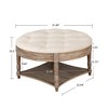 NicBex Ottoman for Bedroom, 2 Tier Ottoman with Wooden Shelf,Ottoman for Bedroom,Living Room,Entryway - 3 of 4