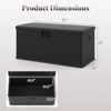 Costway Storage Box with Lockable Design & Gas Strut Handle 2 Person Bench Garden Organizer Brown/Black/Gray/Brown+Black - 3 of 4