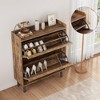Shoe Cabinet with Drawers, Wooden Shoe Organizer with Adjustable Shelf, Shoe Storage for Entryway, Hidden Shoe Cabinet for Hallway, Living Room - 3 of 4