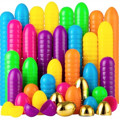 JOYIN 150/300 Pcs 2.3" Easter Eggs + 6 Golden Eggs for Filling Specific Treats, Easter Theme Party Favor, Basket Stuffers Filler, Classroom Prize Toy