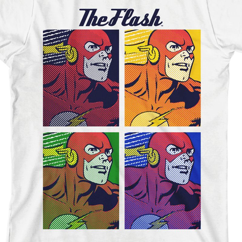 The Flash Pop Art Squares Boy's White T-shirt, 2 of 4