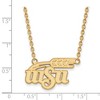 Black Bow Jewelry 14k Yellow Gold Wichita State Shockers NCAA Necklace 18 Inch - 2 of 4