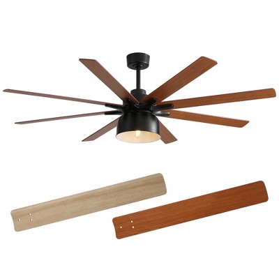 Sofucor 52’‘ 8 Blade Ceiling Fan with Light and Remote Control for Outdoor