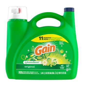 Gain + Aroma Boost Original Scent HE Compatible Liquid Laundry Detergent - 184 fl oz