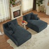 Dolonm 78.8" Double Sofa, Compressed Boneless Sofa Made of Corduroy, Requires No Installation,for Living Rooms Bedrooms - 2 of 4