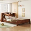 KIGFTSOD Wood Twin Size Platform Bed with Built-in LED Light, Multi-functional Headboard, Guardrail and 2 Drawers - 2 of 4