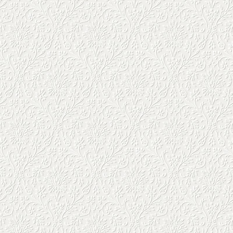 Laura Ashley Annecy Paintable White Wallpaper, 1 of 6