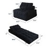 MAXYOYO Corduroy Folding Sofa Bed, Convertible Sleeper Chair with Pillow Foldable Mattress with Back Support - 3 of 4