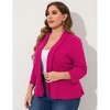 Coolmee Women Plus Size Casual Blazer Open Front Long Sleeve Work Office Cardigan Jackets - 2 of 4