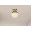 Elegant Lighting Eclipse 12 Inch Flush Mount Frosted White Shade in Satin Gold - 2 of 4