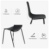 COLAMY Outdoor Dining Chairs, Patio Chairs, Plastic chair with Metal Legs for Garden-Set of 4-Black - 4 of 4