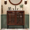 Bathroom Vanity With Ceramic Sink,Bathroom Storage Cabinet With 4 Sturdy Iron Legs,2 Soft-Closing Doors And Large Storage Space -Maison Boucle - 2 of 4
