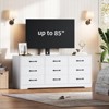 Wood TV Stand with Mount for TVs Up to 85”, Entertainment Center with 9 Drawers, Adjustable Height Media Console - 3 of 4