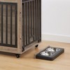 NicBex 38.58Inch Dog Crate Wooden Dog Kennel Furniture with Flip-Up Top End Table Dog Cage with 3 Doors and Wheels,Indoor Use,Gray - 3 of 3