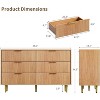 TackView Fluted Dresser with Drawers - Wooden Chest with Metal Handle & Feet for Bedroom, Living Room & Hallway - 3 of 4
