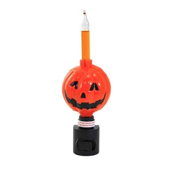 Halloween Jack O Lantern Night Light  -  One Night Light 7.0 Inches -  Bubble Light Pumpkin  -  Mh185126  -  Plastic  -  Orange