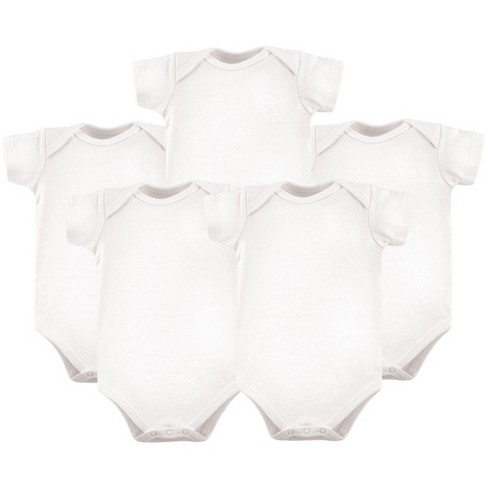 Hudson Baby Cotton Bodysuits 5pk, White - image 1 of 1