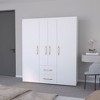 NicBex Armoire Wardrobe Closet Storage Cabinet with Doors & 2 Drawers & Shelves for Bedroom, White - 2 of 4