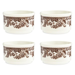 Spode Woodland Ramekin Set of 4 - Porcelain Bakeware, Decorative Floral Border with Animal Illustrations - 1.9 Inch Dishwasher & Microwave Safe - 1 of 4