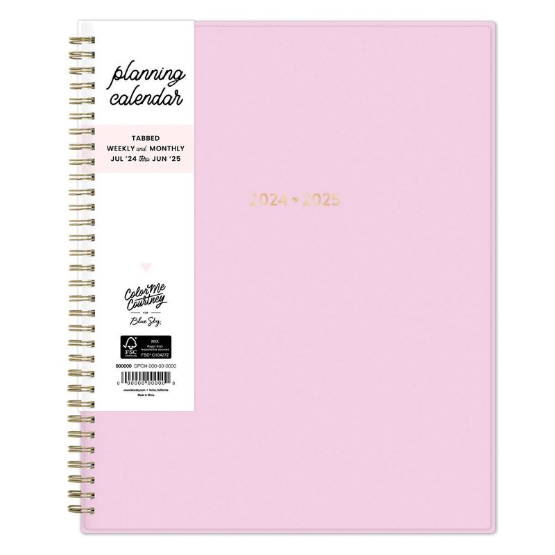 Color Me Courtney for Blue Sky 2024-25 Weekly/Monthly Planner 11&#34;x8.5&#34; Solid Lilac, 4 of 14